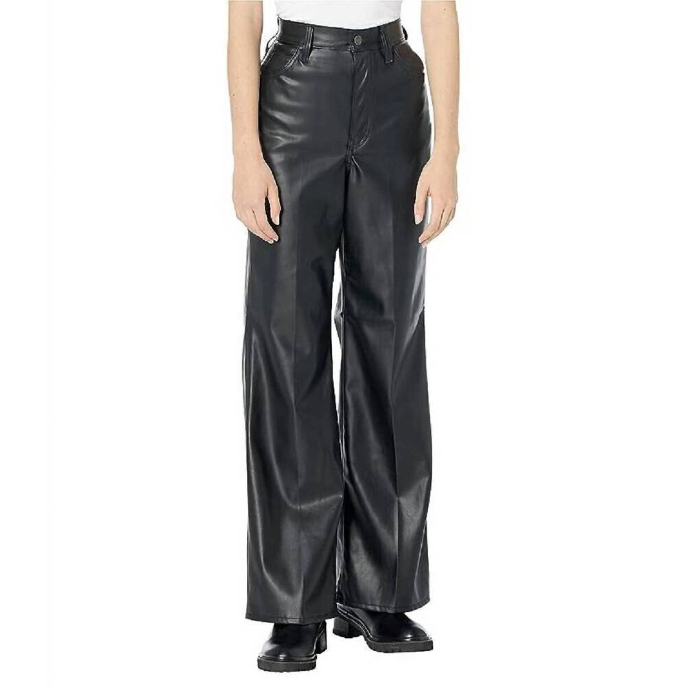NEW LEVI'S women's premium 70s flare faux leather jeans in night